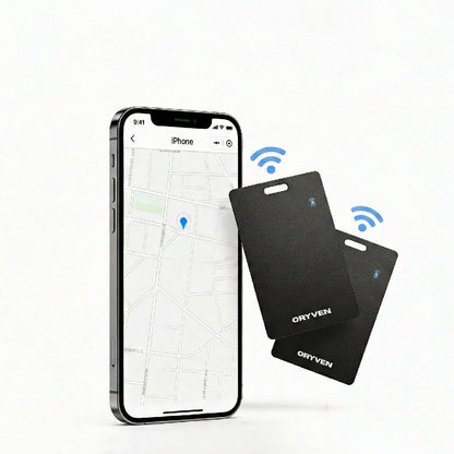 ORYVEN™  Smart Wallet Tracker Card for iOS (Apple Find My)