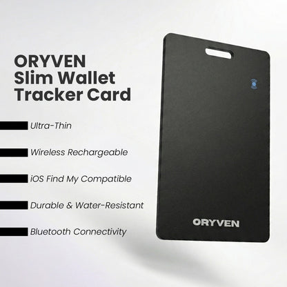 ORYVEN™  Smart Wallet Tracker Card for iOS (Apple Find My)