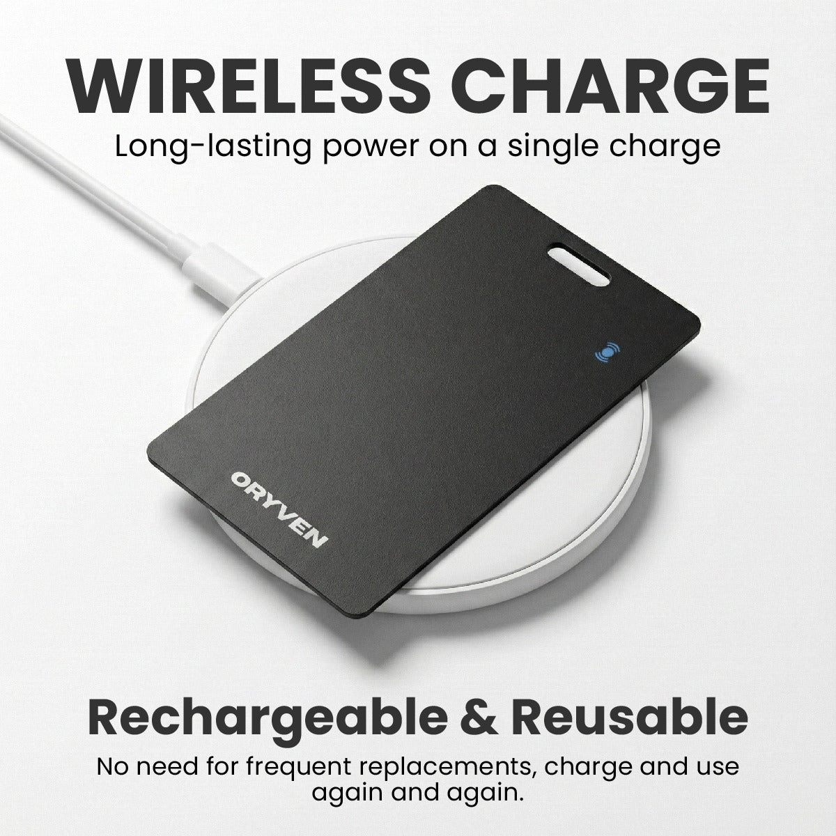 ORYVEN™  Smart Wallet Tracker Card for iOS (Apple Find My)