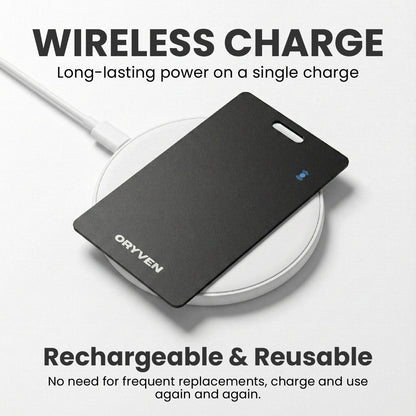 ORYVEN™  Smart Wallet Tracker Card for iOS (Apple Find My)