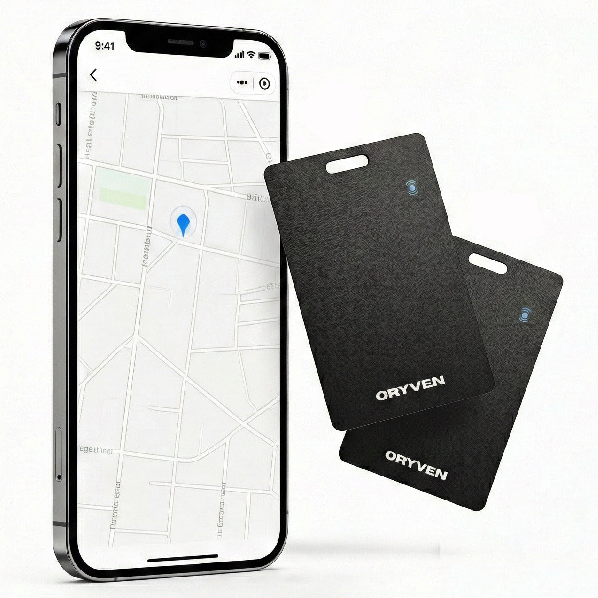 ORYVEN™  Smart Wallet Tracker Card for iOS (Apple Find My)