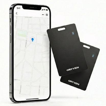 ORYVEN™  Smart Wallet Tracker Card for iOS (Apple Find My)
